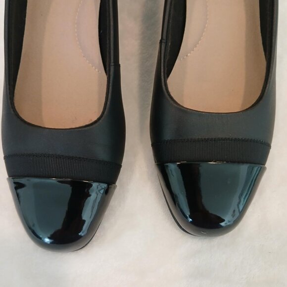 CLARKS COLLECTION JULIET MONTE BLACK LEATHER LOAFERS - Picture 2 of 6
